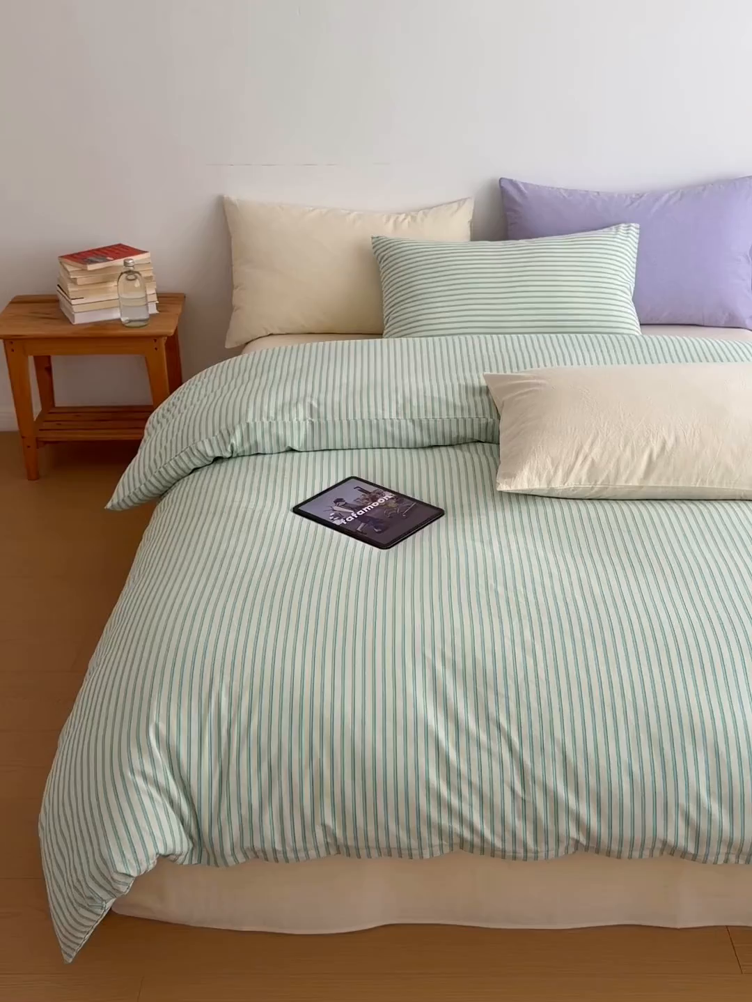 91家纺网 家纺一手货源 找家纺 （总）玖弘家居 2026新款全棉水洗棉色织条纹四件套系列【控价1.2-149  1.5/1.8-179  2.0-199】