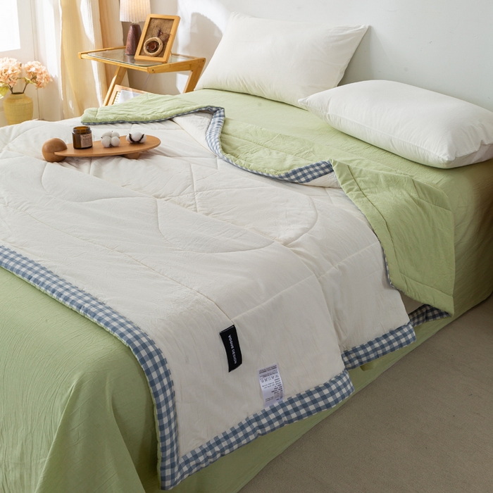 91家纺网 家纺一手货源 找家纺 （总）恋人优选 2026新款全棉色织水洗棉 棉花夏被被芯