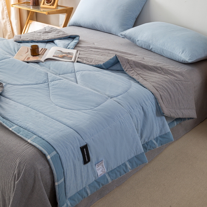 91家纺网 家纺一手货源 找家纺 （总）恋人优选 2026新款全棉色织水洗棉 棉花夏被被芯