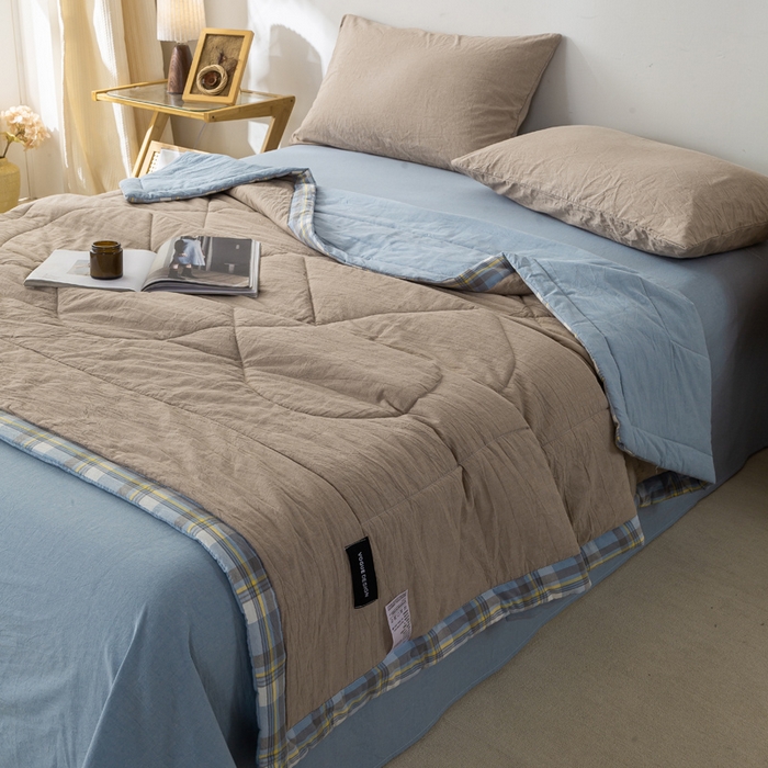 91家纺网 家纺一手货源 找家纺 （总）恋人优选 2026新款全棉色织水洗棉 棉花夏被被芯