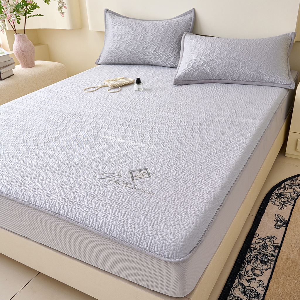 91家纺网 家纺一手货源 找家纺 （总）莱家富 2026新款A类凉感冰豆豆席凉席三件套席子-床笠款