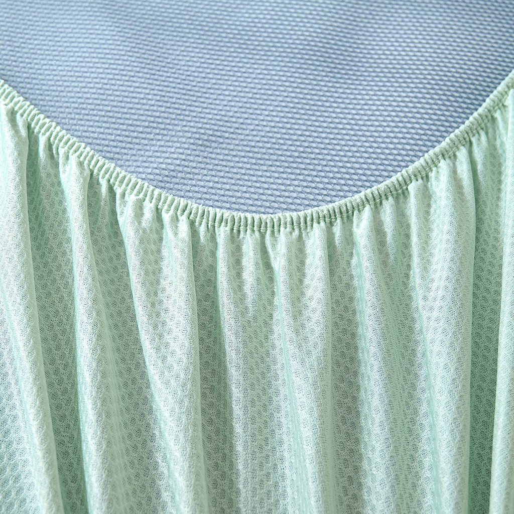 91家纺网 家纺一手货源 找家纺 （总）莱家富 2026新款A类凉感冰豆豆席凉席三件套席子-床笠款