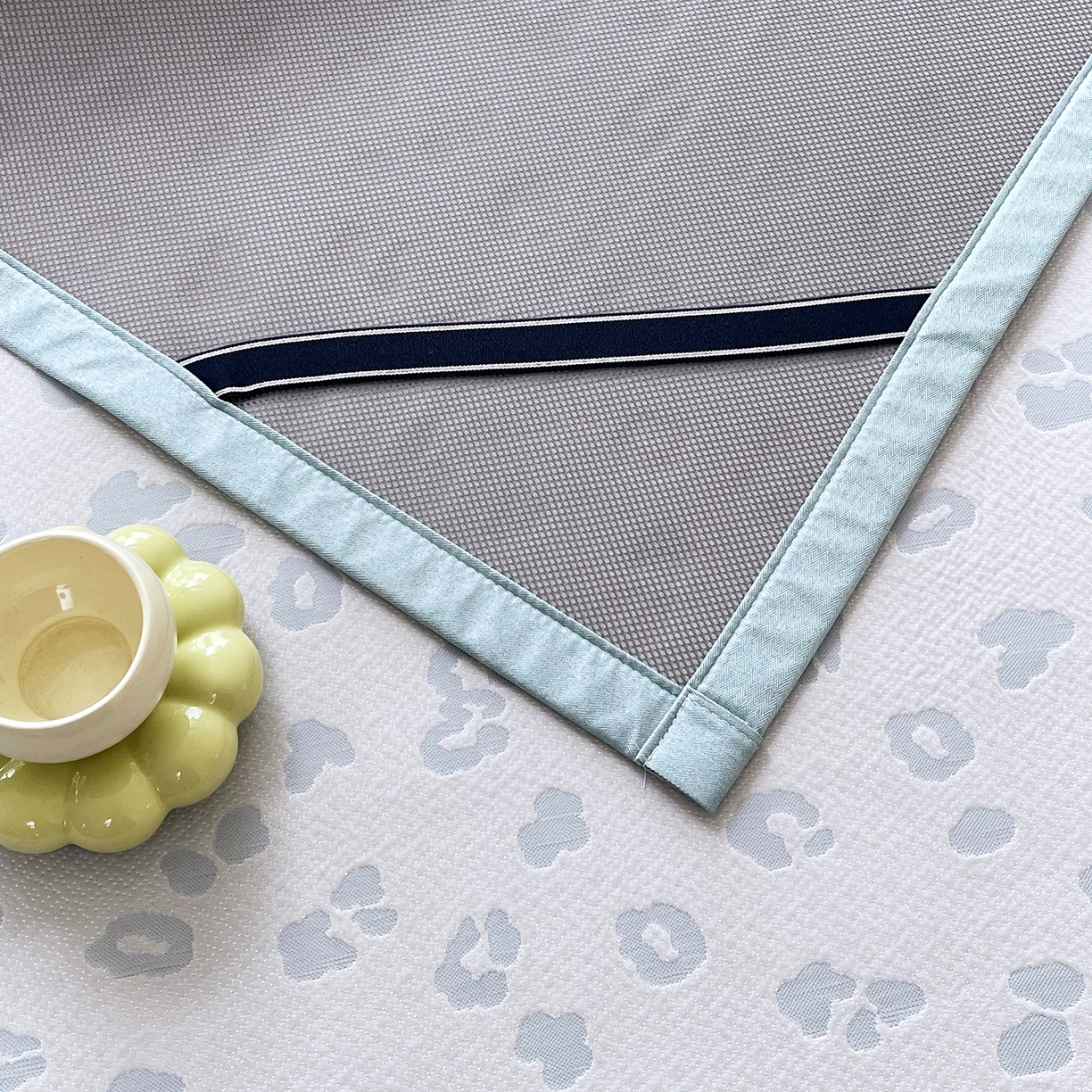 91家纺网 家纺一手货源 找家纺 莱米家纺 2026新款复合冰豆豆凉席席子凉席-豹纹 豹纹—深兰