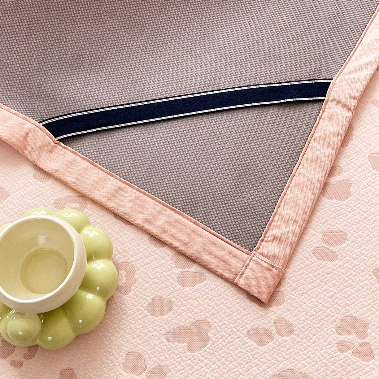 91家纺网 家纺一手货源 找家纺 莱米家纺 2026新款复合冰豆豆凉席席子凉席-豹纹 豹纹—蜜桃粉