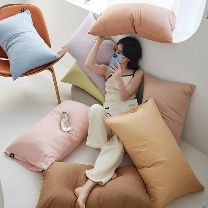 91家纺网 家纺一手货源 找家纺 （总）2026新款A类40S全棉糯感大雁纹提花单品枕套