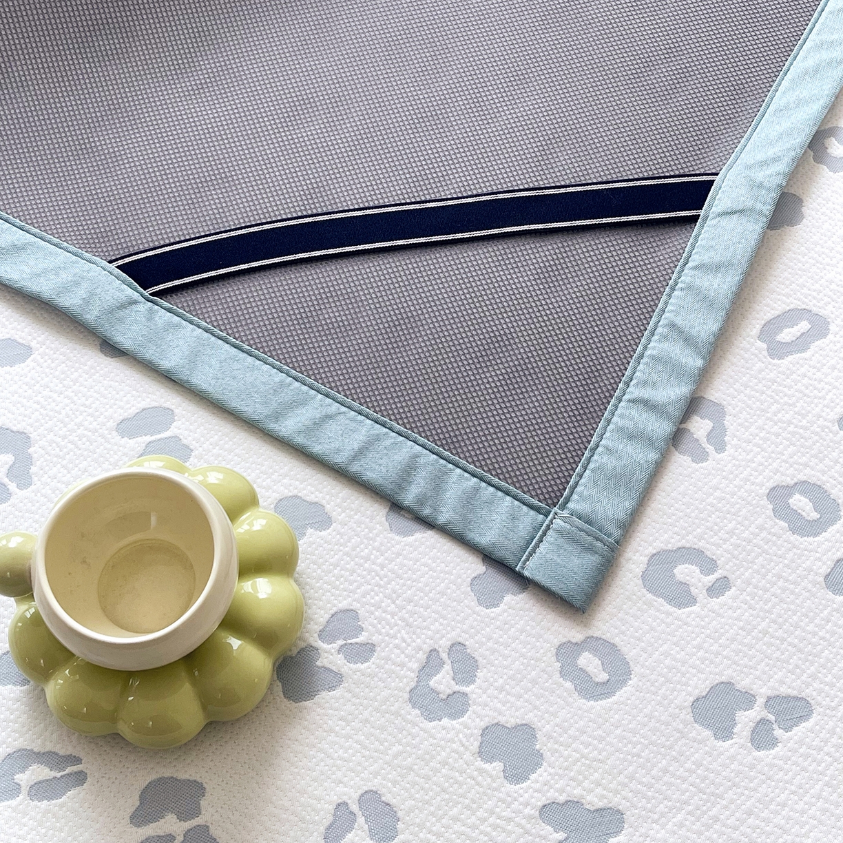 91家纺网 家纺一手货源 找家纺 莱米家纺 2026新款复合冰豆豆凉席席子凉席-豹纹 豹纹—蓝白