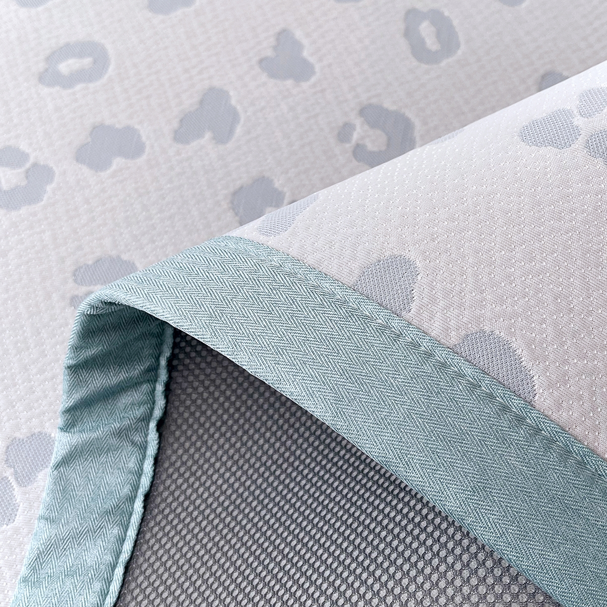 91家纺网 家纺一手货源 找家纺 莱米家纺 2026新款复合冰豆豆凉席席子凉席-豹纹 豹纹—深兰