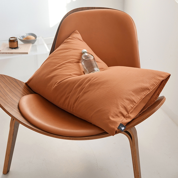 2026新款A类40S全棉糯感大雁纹提花单品枕套 焦糖