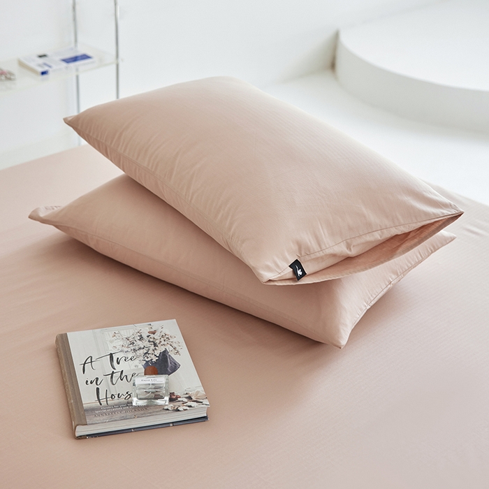 91家纺网 家纺一手货源 找家纺 2026新款A类40S全棉糯感大雁纹提花单品枕套 可可灰