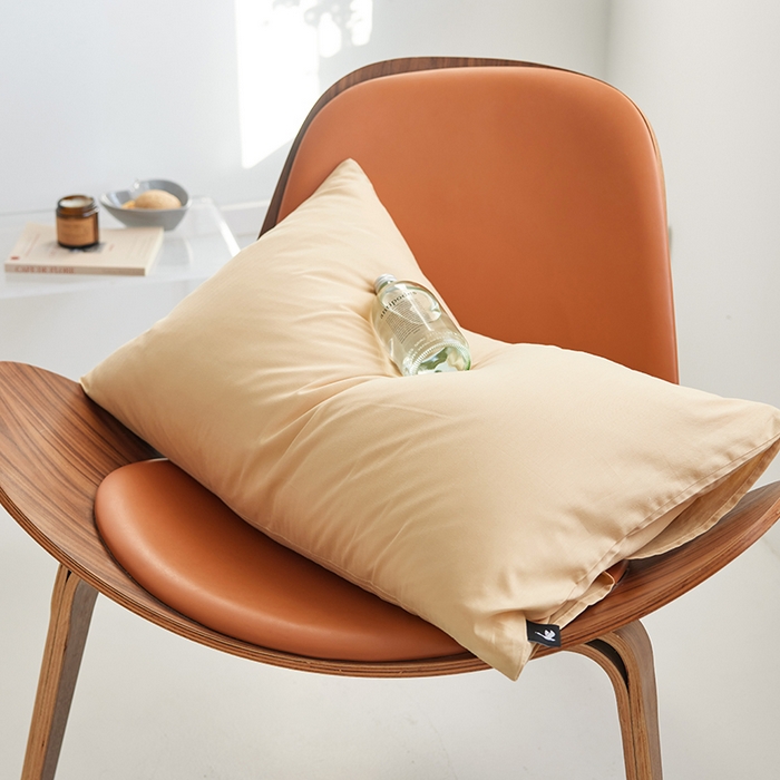 2026新款A类40S全棉糯感大雁纹提花单品枕套 奶茶