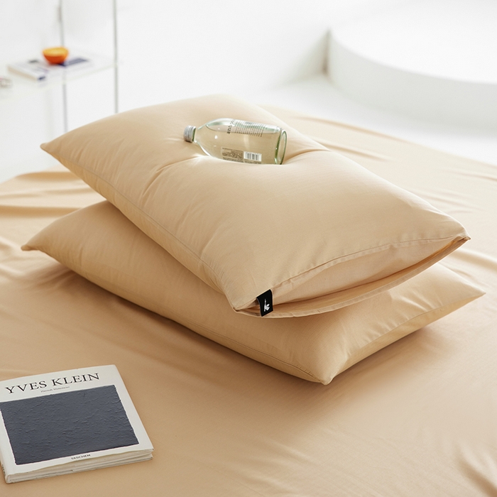 91家纺网 家纺一手货源 找家纺 2026新款A类40S全棉糯感大雁纹提花单品枕套 奶茶