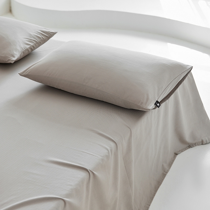 91家纺网 家纺一手货源 找家纺 2026新款A类40S全棉糯感大雁纹提花单品枕套 浅灰