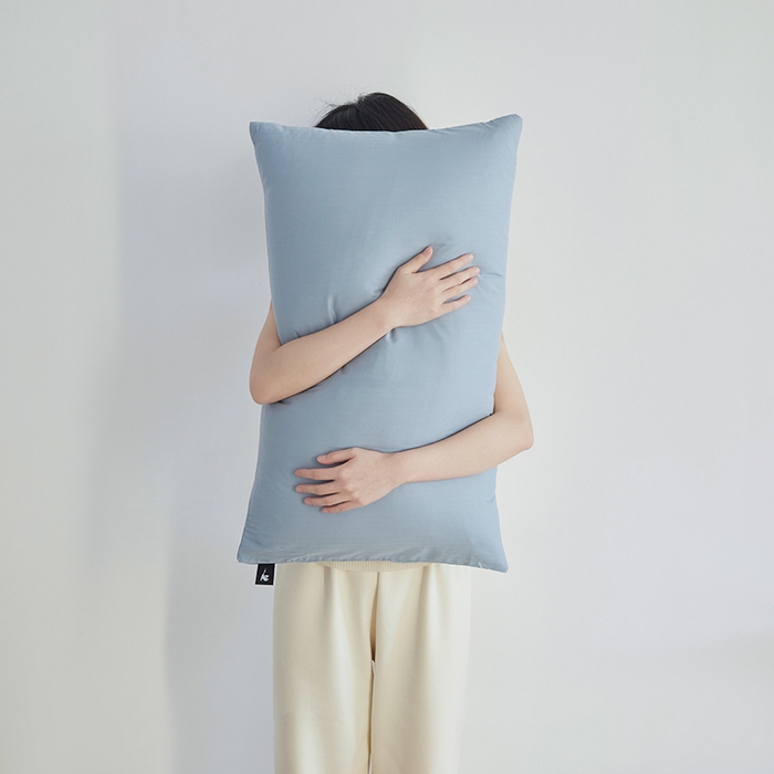 91家纺网 家纺一手货源 找家纺 2026新款A类40S全棉糯感大雁纹提花单品枕套 浅蓝