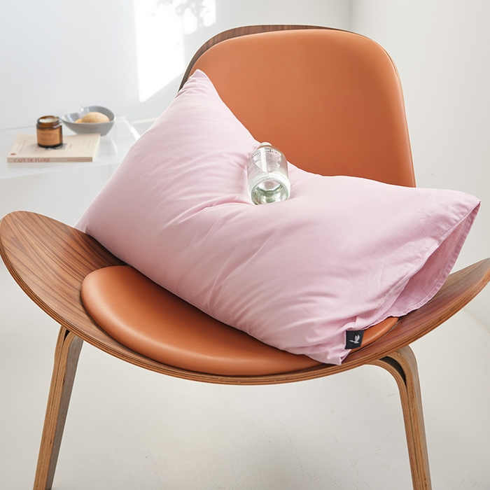 2026新款A类40S全棉糯感大雁纹提花单品枕套 肉粉