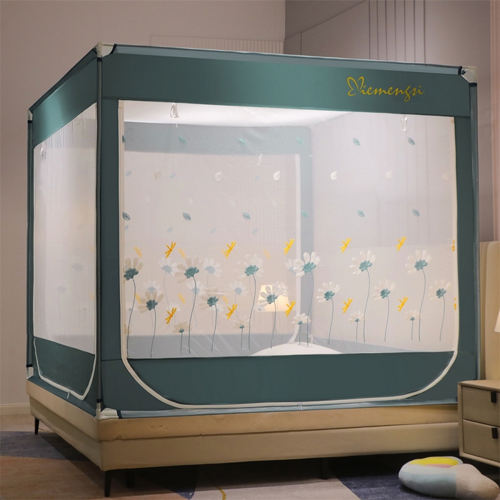 91家纺网 家纺一手货源 找家纺 （总）飞轮海蚊帐 2026春夏新款卡通毛巾绣坐床蚊帐-Z79刺绣款