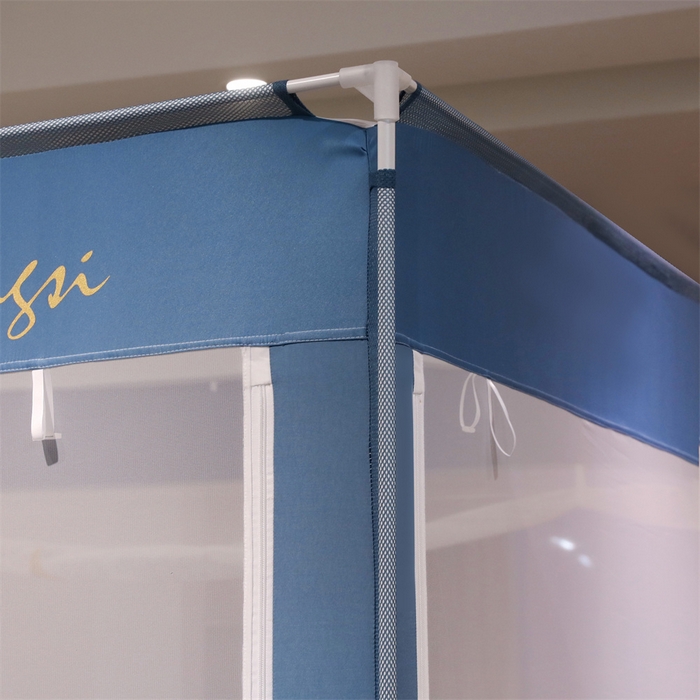 91家纺网 家纺一手货源 找家纺 飞轮海蚊帐 2026春夏新款卡通毛巾绣坐床蚊帐-Z79刺绣款 幸福之家