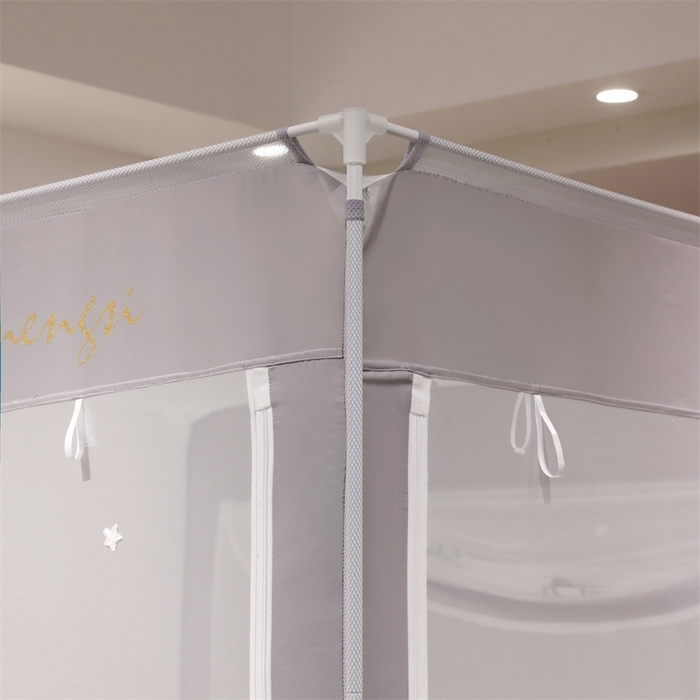 91家纺网 家纺一手货源 找家纺 飞轮海蚊帐 2026春夏新款卡通毛巾绣坐床蚊帐-Z79刺绣款 宇航员