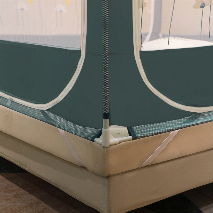 91家纺网 家纺一手货源 找家纺 飞轮海蚊帐 2026春夏新款卡通毛巾绣坐床蚊帐-Z79刺绣款 舞动蜻蜓