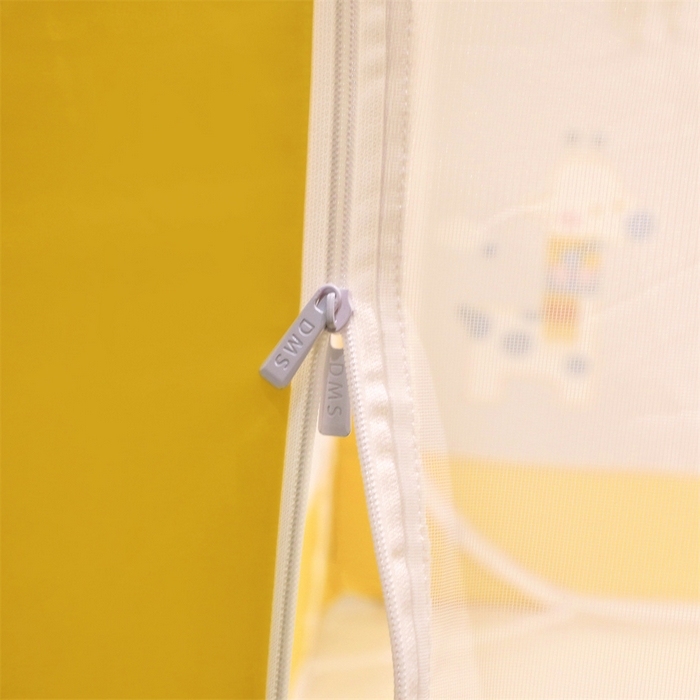 91家纺网 家纺一手货源 找家纺 飞轮海蚊帐 2026春夏新款卡通毛巾绣坐床蚊帐-Z79刺绣款 彩色小鹿（嫩黄）