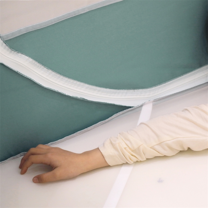 91家纺网 家纺一手货源 找家纺 飞轮海蚊帐 2026春夏新款卡通毛巾绣坐床蚊帐-Z79刺绣款 芭蕾兔