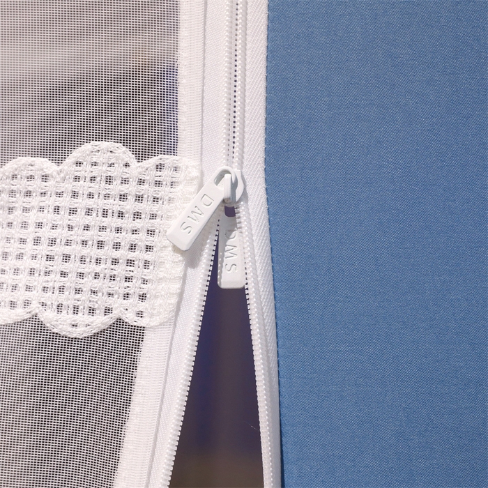 91家纺网 家纺一手货源 找家纺 飞轮海蚊帐 2026春夏新款卡通毛巾绣坐床蚊帐-Z79刺绣款 幸福之家