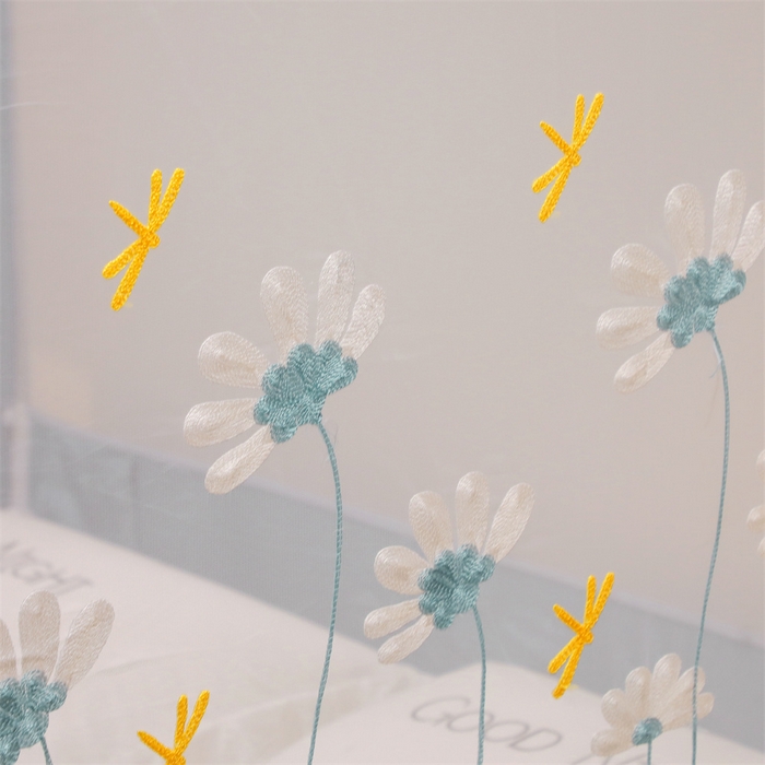 91家纺网 家纺一手货源 找家纺 飞轮海蚊帐 2026春夏新款卡通毛巾绣坐床蚊帐-Z79刺绣款 舞动蜻蜓