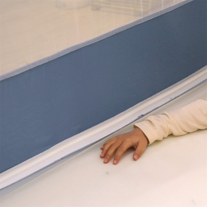 91家纺网 家纺一手货源 找家纺 飞轮海蚊帐 2026春夏新款卡通毛巾绣坐床蚊帐-Z79刺绣款 鲸鱼于帆船