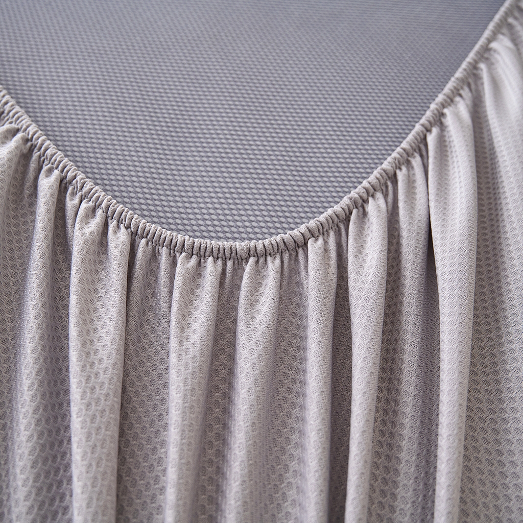 91家纺网 家纺一手货源 找家纺 莱家富 2026新款A类凉感冰豆豆席凉席三件套席子-床笠款 乐享生活-灰