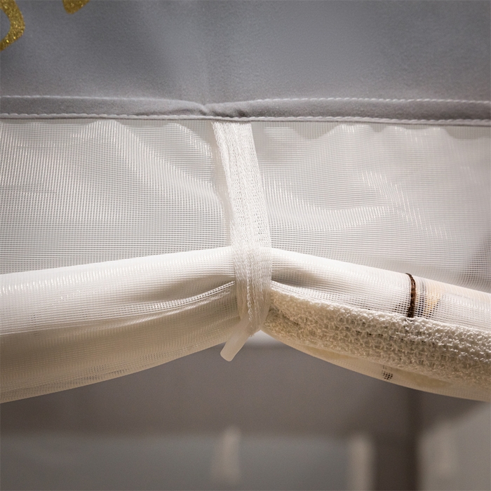 91家纺网 家纺一手货源 找家纺 飞轮海蚊帐 2026春夏新款卡通毛巾绣坐床蚊帐-Z79刺绣款 晚安月亮熊