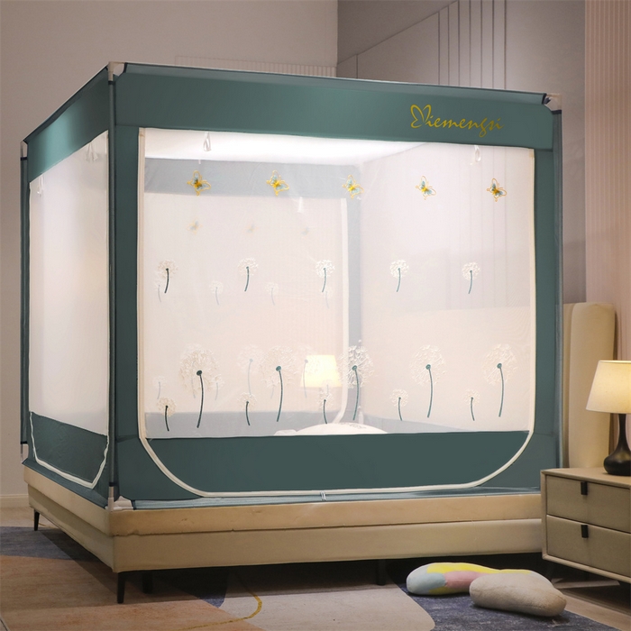 91家纺网 家纺一手货源 找家纺 （总）飞轮海蚊帐 2026春夏新款卡通毛巾绣坐床蚊帐-Z79刺绣款