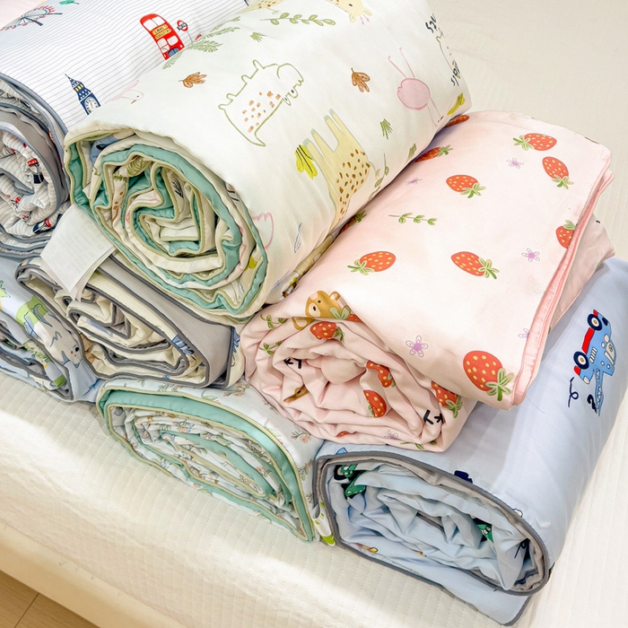 91家纺网 家纺一手货源 找家纺 （总）十九色 2026春夏新款50莱赛尔卡通印花儿童夏被夏凉被空调被