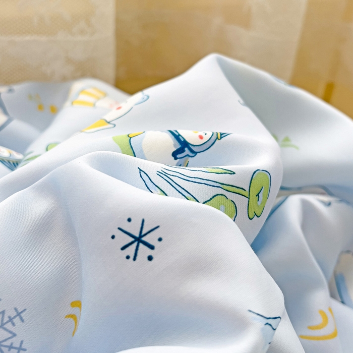 91家纺网 家纺一手货源 找家纺 十九色 2026春夏新款50莱赛尔卡通印花儿童夏被夏凉被空调被 北极熊