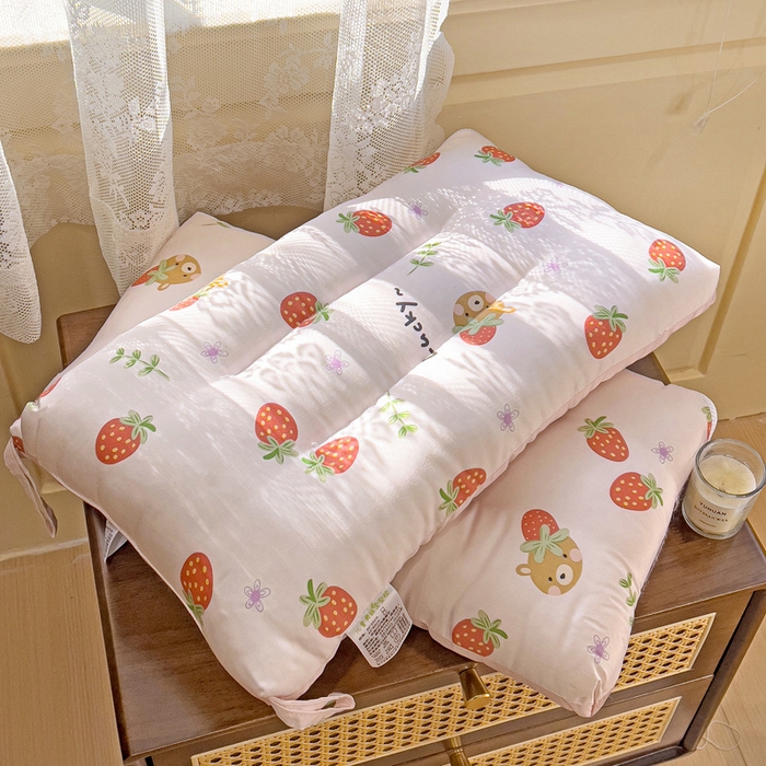 91家纺网 家纺一手货源 找家纺 十九色 2026春夏新款50莱赛尔卡通印花儿童夏被夏凉被空调被 甜心草莓