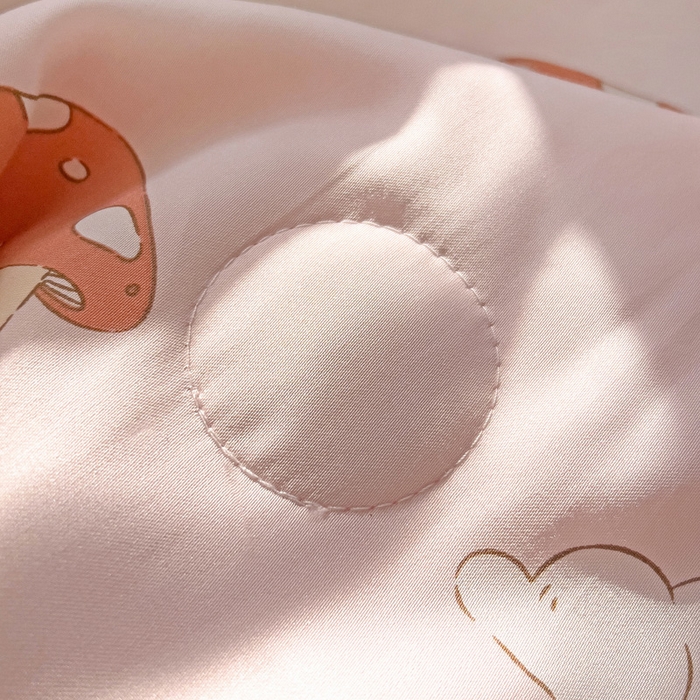 91家纺网 家纺一手货源 找家纺 十九色 2026春夏新款50莱赛尔卡通印花儿童夏被夏凉被空调被 瞌睡兔