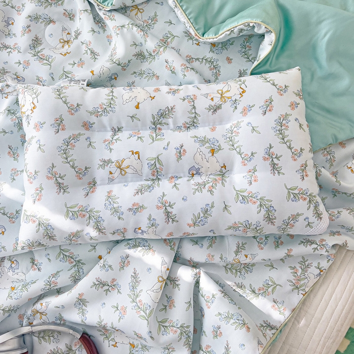 91家纺网 家纺一手货源 找家纺 十九色 2026春夏新款50莱赛尔卡通印花儿童夏被夏凉被空调被 大白鹅