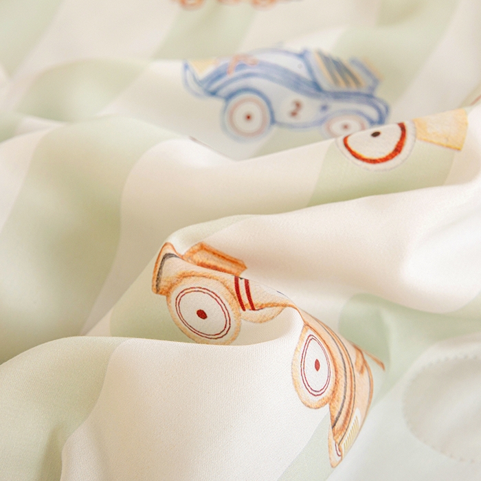 91家纺网 家纺一手货源 找家纺 十九色 2026春夏新款50莱赛尔卡通印花儿童夏被夏凉被空调被 春日玩伴