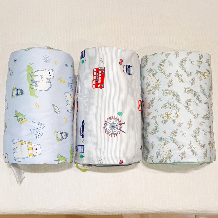 91家纺网 家纺一手货源 找家纺 十九色 2026春夏新款50莱赛尔卡通印花儿童夏被夏凉被空调被 组合图仅供展示不可下单
