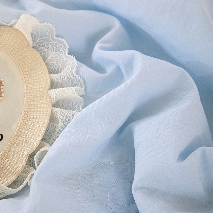 91家纺网 家纺一手货源 找家纺 红夫人 2026新款春夏韩版床盖款多功能夏被床盖四件套--粉黛 粉黛-天蓝