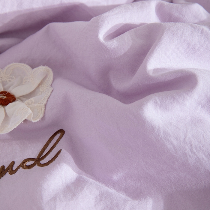 91家纺网 家纺一手货源 找家纺 红夫人 2026新款春夏韩版床盖款多功能夏被床盖四件套--花絮 浅紫