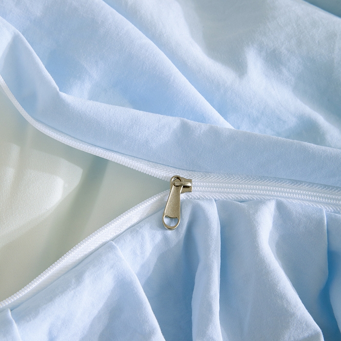 91家纺网 家纺一手货源 找家纺 红夫人 2026新款春夏韩版床盖款多功能夏被床盖四件套--花絮 天蓝