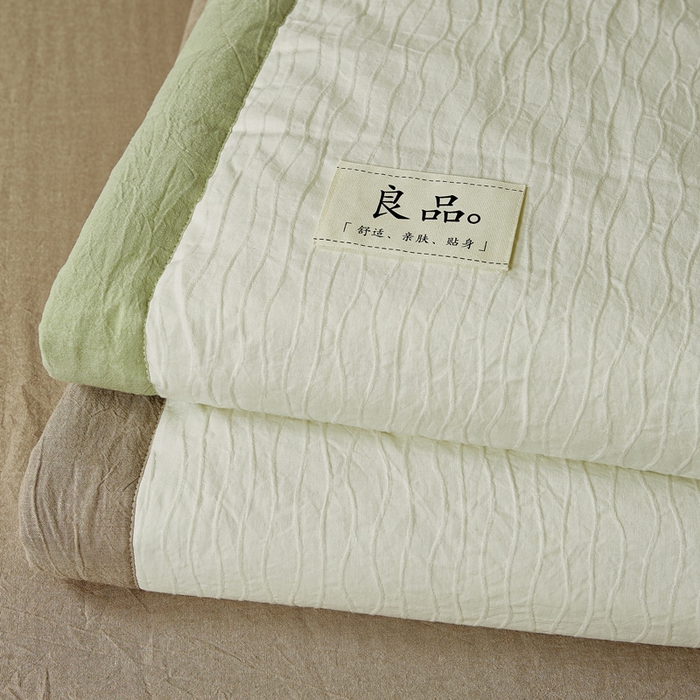 91家纺网 家纺一手货源 找家纺 恋人优选 2026新款波纹纱全棉提花夏被空调被 组合图 仅供参考