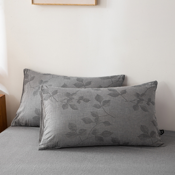 91家纺网 家纺一手货源 找家纺 恋人优选 2026新款樱花叶全棉提花夏被空调被 樱花叶-灰