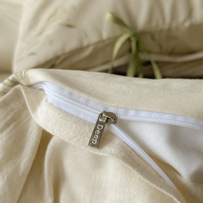 91家纺网 家纺一手货源 找家纺 Mr.pig猪先生水洗棉 2026新款A类棉麻四件套中古风全棉纯棉亚麻被套床单轻奢高档床上用品（供货价联系门市，展示价格为控价） 花韵玉兰