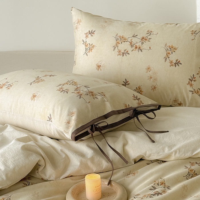 91家纺网 家纺一手货源 找家纺 Mr.pig猪先生水洗棉 2026新款A类棉麻四件套中古风全棉纯棉亚麻被套床单轻奢高档床上用品（供货价联系门市，展示价格为控价） 海棠广玉兰