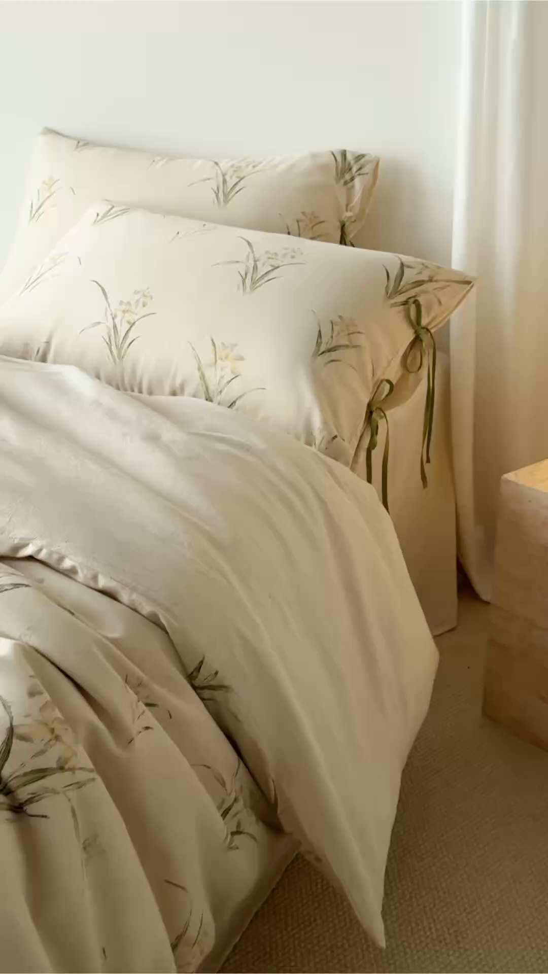 91家纺网 家纺一手货源 找家纺 Mr.pig猪先生水洗棉 2026新款A类棉麻四件套中古风全棉纯棉亚麻被套床单轻奢高档床上用品（供货价联系门市，展示价格为控价） 花韵玉兰