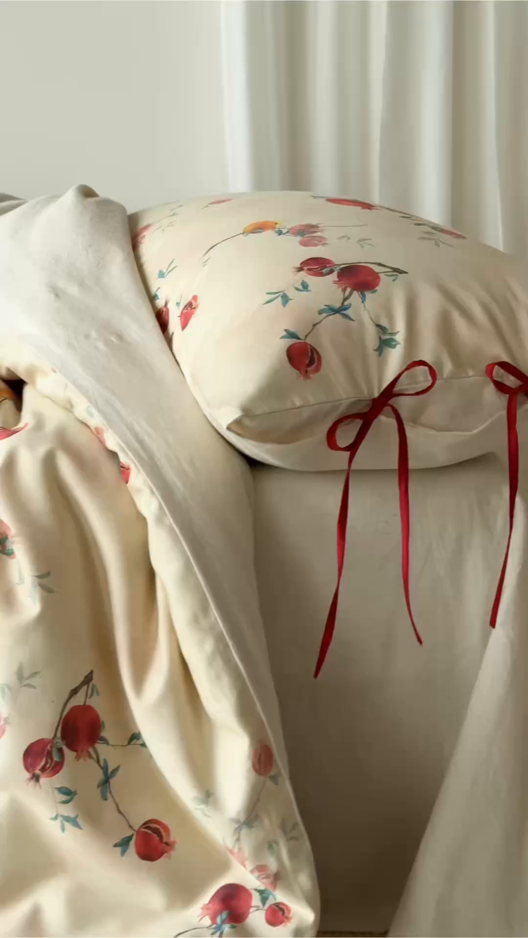 91家纺网 家纺一手货源 找家纺 Mr.pig猪先生水洗棉 2026新款A类棉麻四件套中古风全棉纯棉亚麻被套床单轻奢高档床上用品（供货价联系门市，展示价格为控价） 石榴