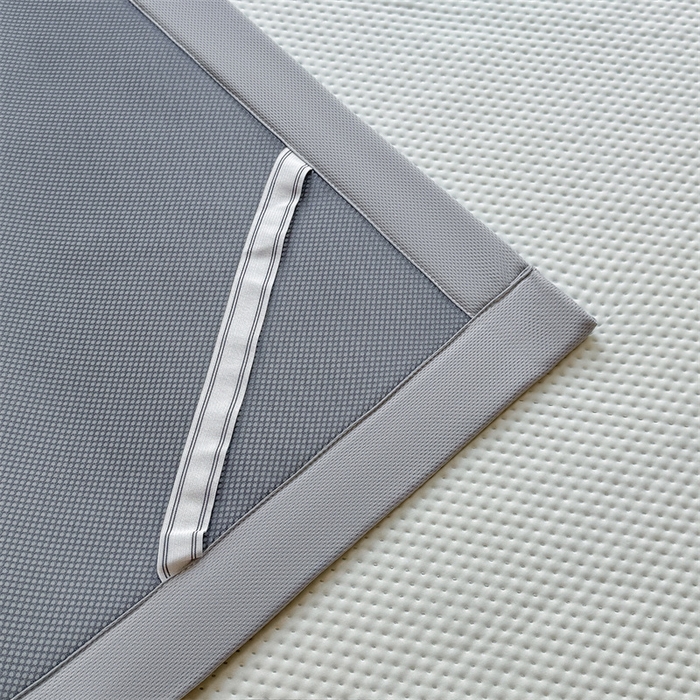 91家纺网 家纺一手货源 找家纺 雯豆家纺 2026春夏新款凉感丝豆豆凉席席子三件套冰丝软席三明治款平铺席子 凉感丝豆豆席-薄雾灰