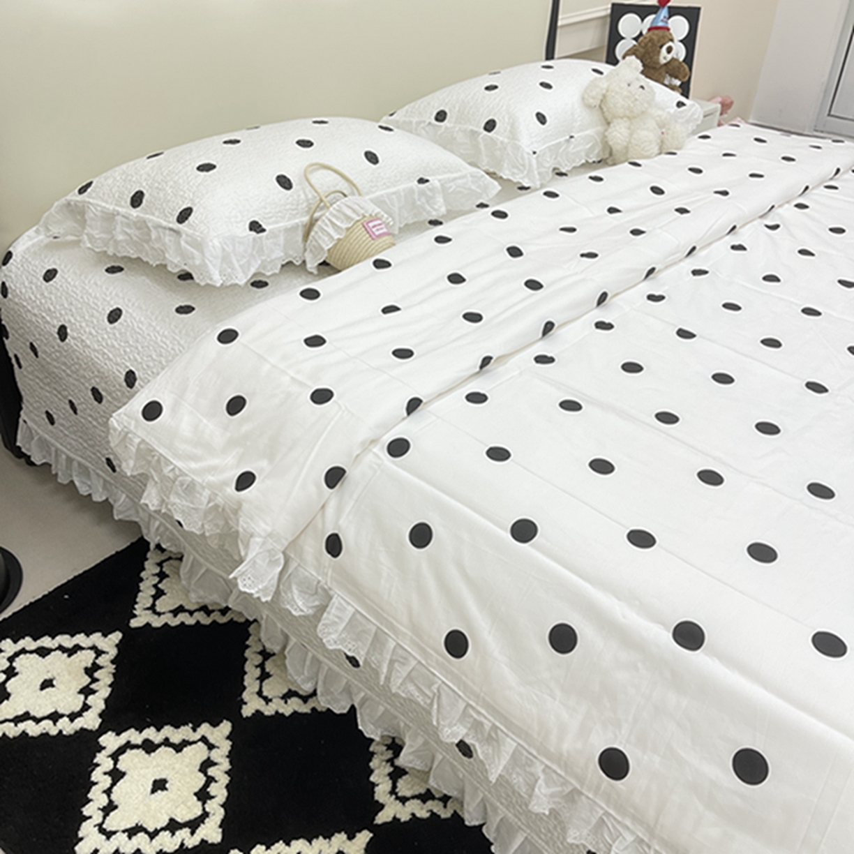 91家纺网 家纺一手货源 找家纺 （总）禧瑞谷 2026新款法式纯棉床盖韩版花边床盖三件套四件套