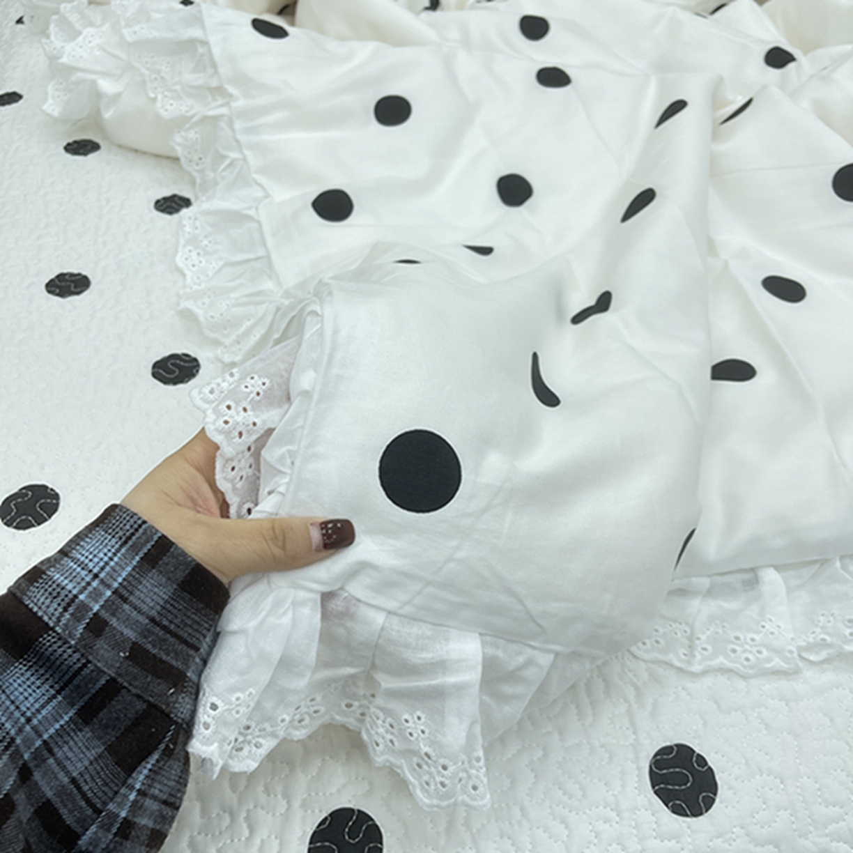 91家纺网 家纺一手货源 找家纺 （总）禧瑞谷 2026新款法式纯棉床盖韩版花边床盖三件套四件套