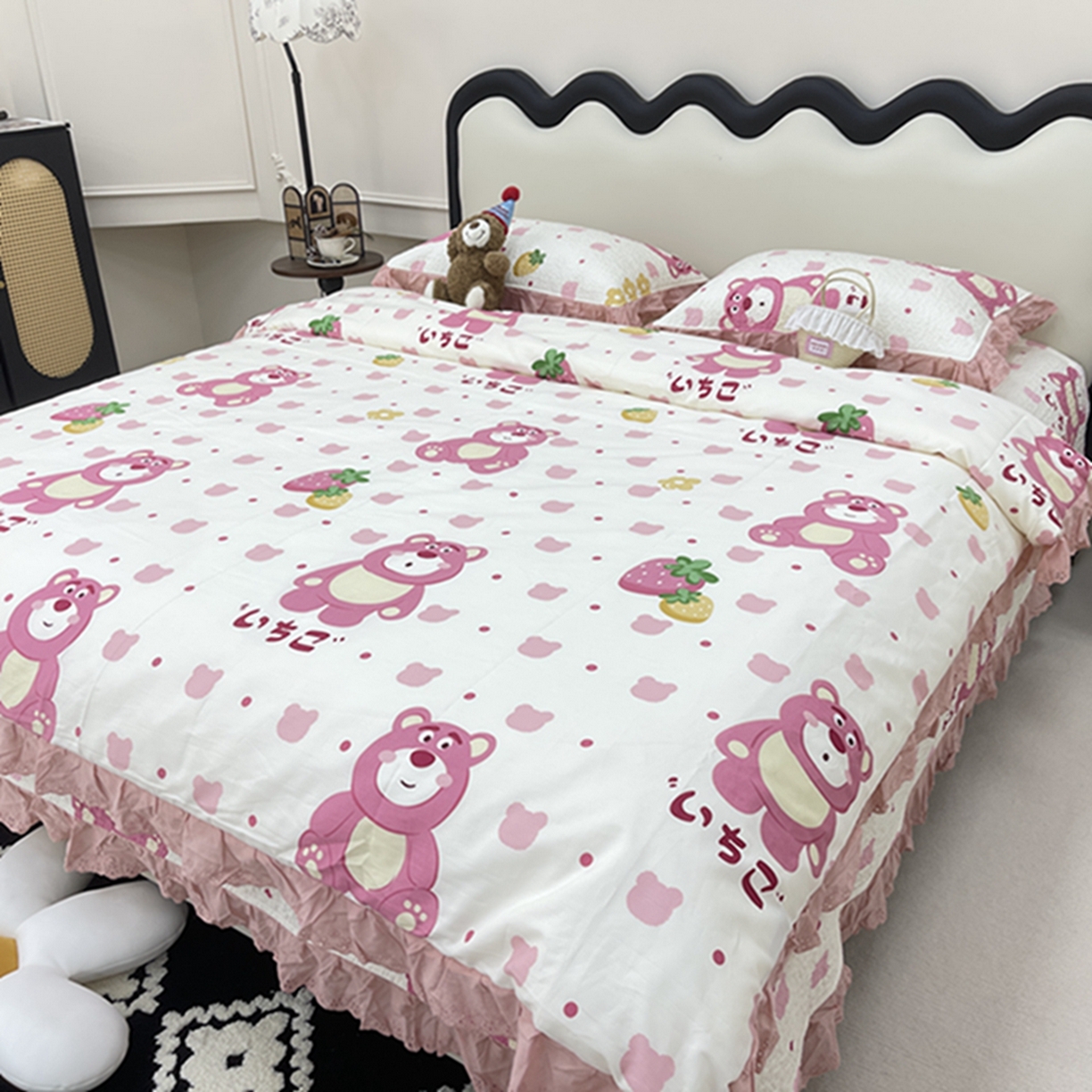 91家纺网 家纺一手货源 找家纺 （总）禧瑞谷 2026新款法式纯棉床盖韩版花边床盖三件套四件套